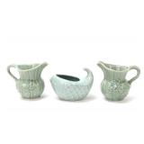 Lot 358 Group of Three Chinese Celadon Glazed Creamers