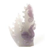 Lot 375 Chinese Rock Crystal Aquarium Decoration, Octopus & Seahorse