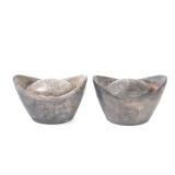 Lot 384 Pair of Heavy Chinese Style Ingots