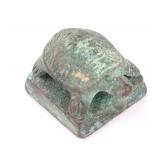 Lot 385 Vintage Miniature Chinese Bronze Turtle Seal Stamp