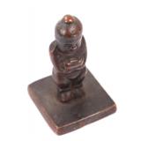 Lot 386 Chinese Bronze Seal Stamp, Standing  Buddha