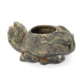 Lot 402 Chinese Bronze Archaic Style Bronze Turtle Dragon Vessel