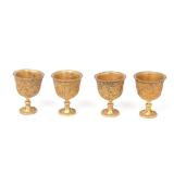Lot 407 Chinese Copper Miniature Goblets, Cloisonne Ready