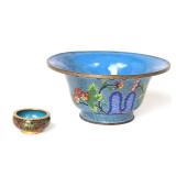 Lot 409 Group of Two Chinese Cloisonne Pieces