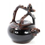 Lot 413 Chinese Porcelain Brown Glazed Teapot
