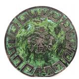 Lot 425 Sterling Silver & Copper Verdigris Colored Enamel Plate