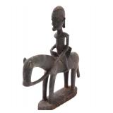 Lot 455 African Wood Statue, Horse & Rider