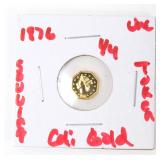 Lot 475 1876 14 Cali Gold UNC Souvenir Token