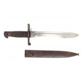 Lot 23 Spanish Bolo Bayonet with Metal Scabbard