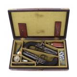 Lot 84 Cased Brace of Box-Lock Percussion Belt Pistols by Richardson, Cork