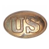 Lot 110 Civil War Federal US Oval Metal Belt Buckle