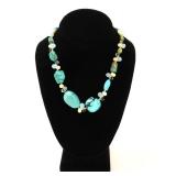 Lot 117 Beautiful Turquoise & Mixed Mineral Beaded Necklace