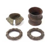 Lot 138 Group lot of Four African Currency Bracelets