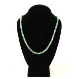 Lot 142 Gorgeous Bright Green Mixed Mineral Beaded Necklace