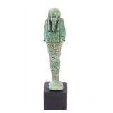 Lot 148 Egyptian Turquoise Glazed Faience Ushabti wStand