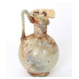 Lot 154 Roman Green Glass Trefoil Oinochoe, 2nd-3rd AD