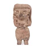 Lot 191 Standing Female Figure wHeaddress & Offering, Michoacan 500 BCE-200 CE