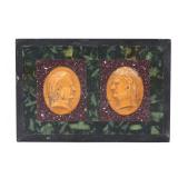 Lot 205 Pair of Italian Marble Relief Sculptures of Adrian & Augustus