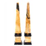 Lot 217 Gorgeous Pair of Sienna Grand Tour Obelisks