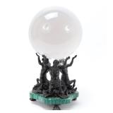 Lot 250 Marble & Bronze Specimen Sphere Sculpture