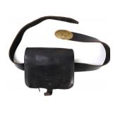 Lot 66 Confederate CS Reproduction Pouch & Belt Set
