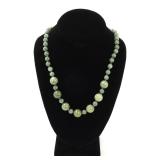Lot 75 Beautiful Light Green Hardstone Jade Style Necklace