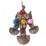 Lot 95 Antique Bolivian Floral Silver Cross