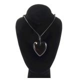 Lot 102 Gorgeous Amber Heart Shaped Pendant Necklace