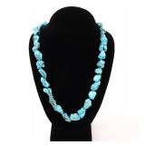 Lot 105 Lovely Bright Turquoise Beaded Necklace
