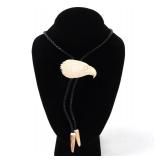 Lot 134 Antler Carved Eagle Bolo Tie