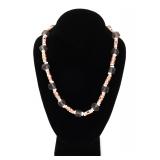 Lot 141 Beautiful Glass & Smoky Quartz Necklace