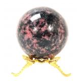 Lot 191 Gorgeous Rhodonite Quartz Polished Sphere