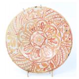 Lot 258 Moroccan Safi Orange Glazed Dish