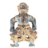 Lot 265 Fine Thai Wall Hanger, Gilt Painted Guardian Figure