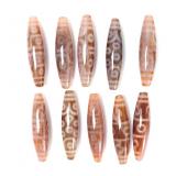 Lot 277 Nice Group Lot of Ten Tibetan Dzi Beads