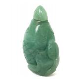 Lot 292 Chinese Green Hardstone Snuff Bottle, Fish