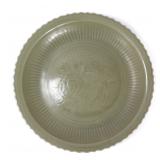 Lot 329 Chinese Celadon Glazed Foo Dog Charger