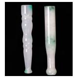 Lot 373 Two Chinese Jade Style Cigarette Holders