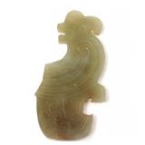 Lot 374 Chinese Jade Style Archaistic Bird Pendant