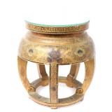 Lot 381 Chinese Lacquer Painted Wood Stool