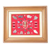 Lot 428 Framed Collection of Native American Artifacts