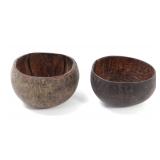 Lot 443 Two Filipino Incised Coconut Bowls