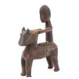 Lot 470 African Wood Carved Dogon Horse & Rider