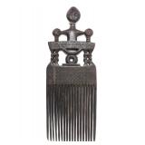 Lot 476 African Wood Carved Fertility Comb