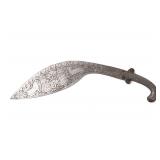 Lot 16 Engraved Indian Kukri Sword