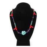 Lot 102 Beautiful Turquoise, Coral & Amethyst Style Beads