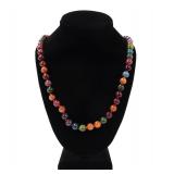 Lot 106 Gorgeous Rainbow Tourmaline Beaded Necklace