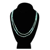 Lot 109 Gorgeous Turquoise Dual Strand Necklace