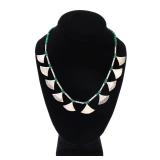 Lot 135 Tuareg Silver & Malachite Necklace
