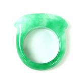 Lot 156 Chinese Green Jade Style Ring